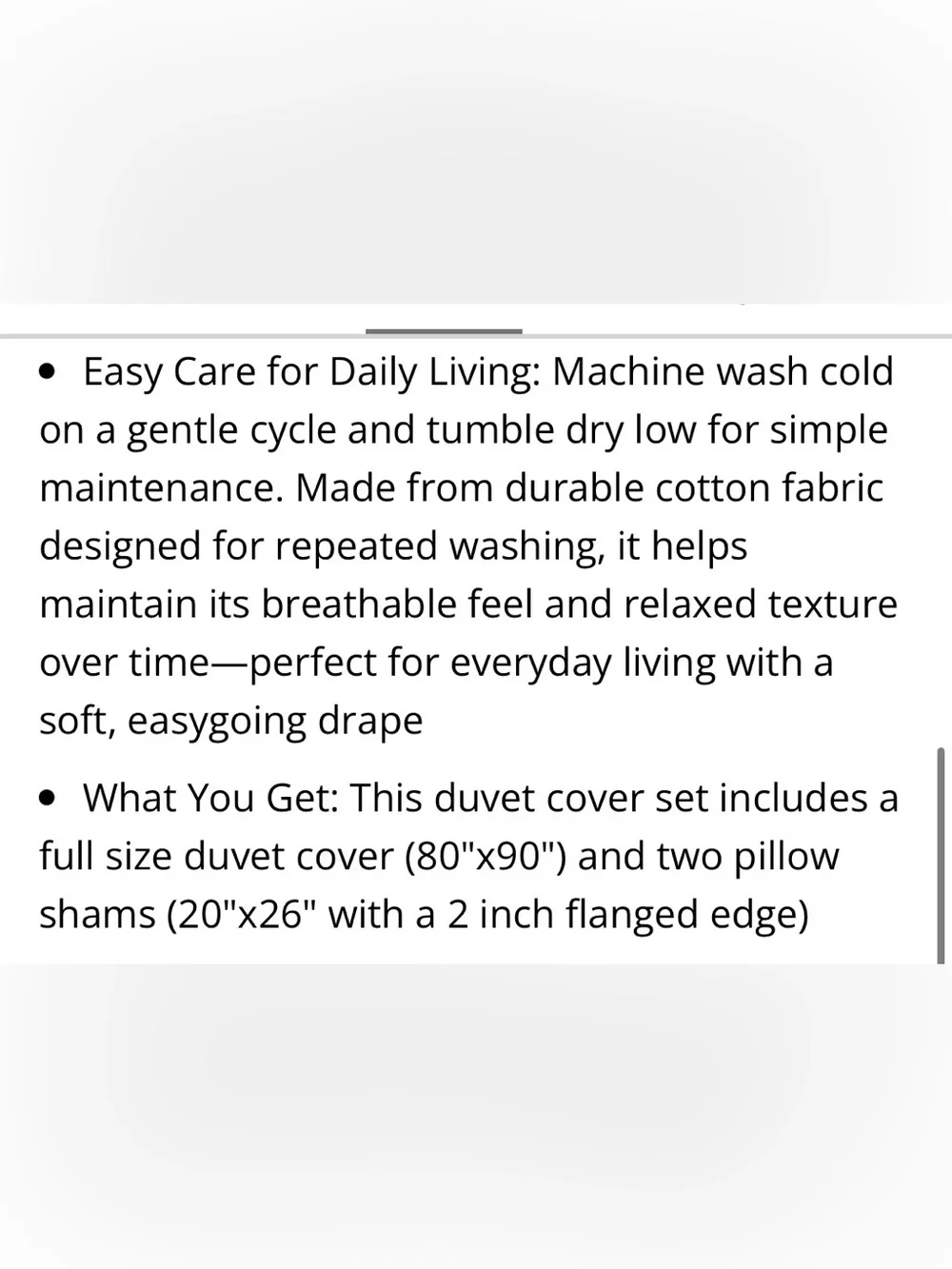 FULL ‘All Season’ Duvet Set 100% Washed Cotton Linen-Like - IVORY